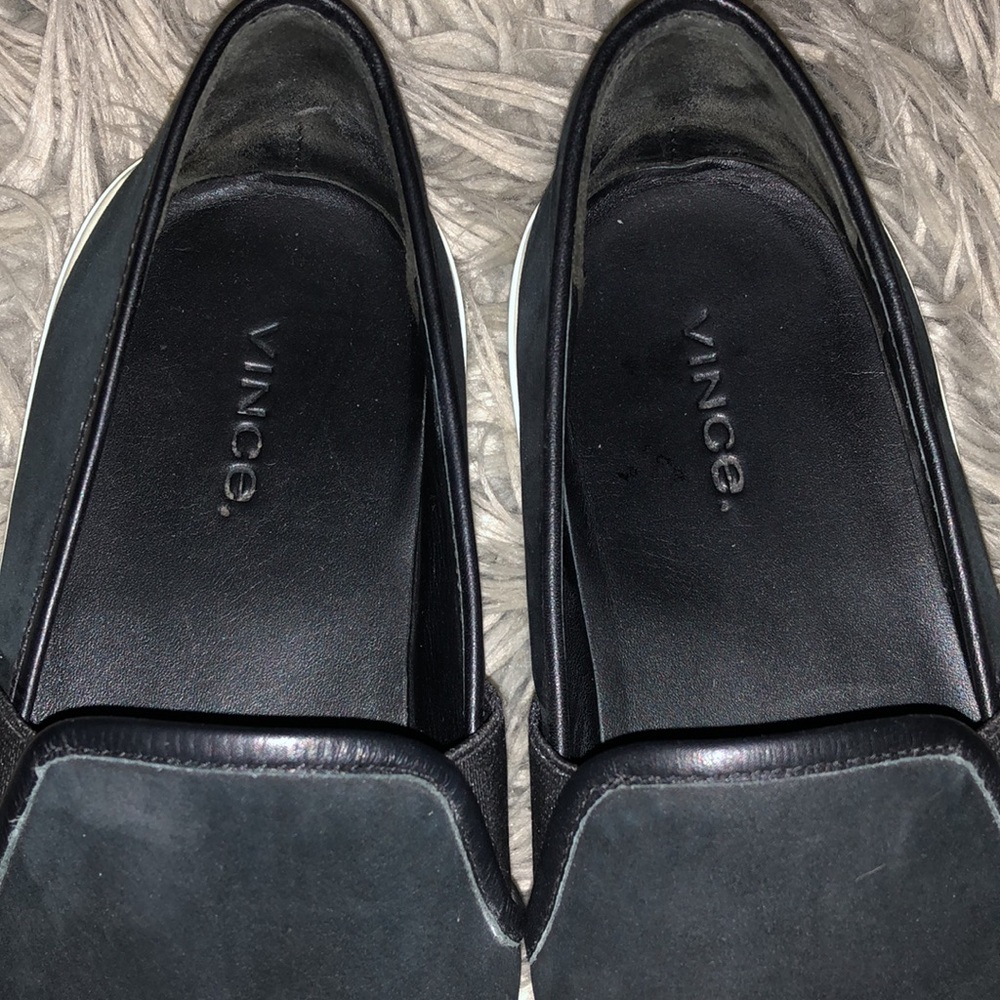 Vince Preston B Suede Slip-On Black Sneakers - Picture 2 of 5